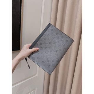 set cầm tay lv da thật