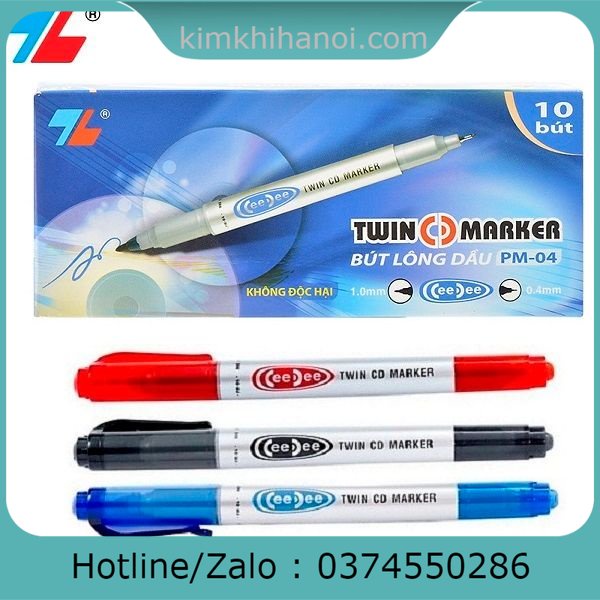 Bút lông dầu viết dạ kính Thiên Long Ceedee PM-04 - Bút đi nét, tô viền