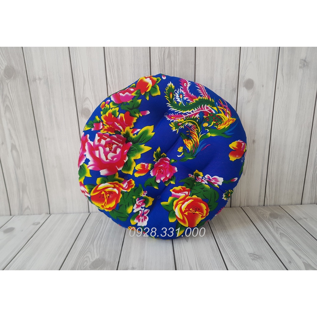 Đệm ngồi Vải Công Phượng hình tròn 40x40x8cm