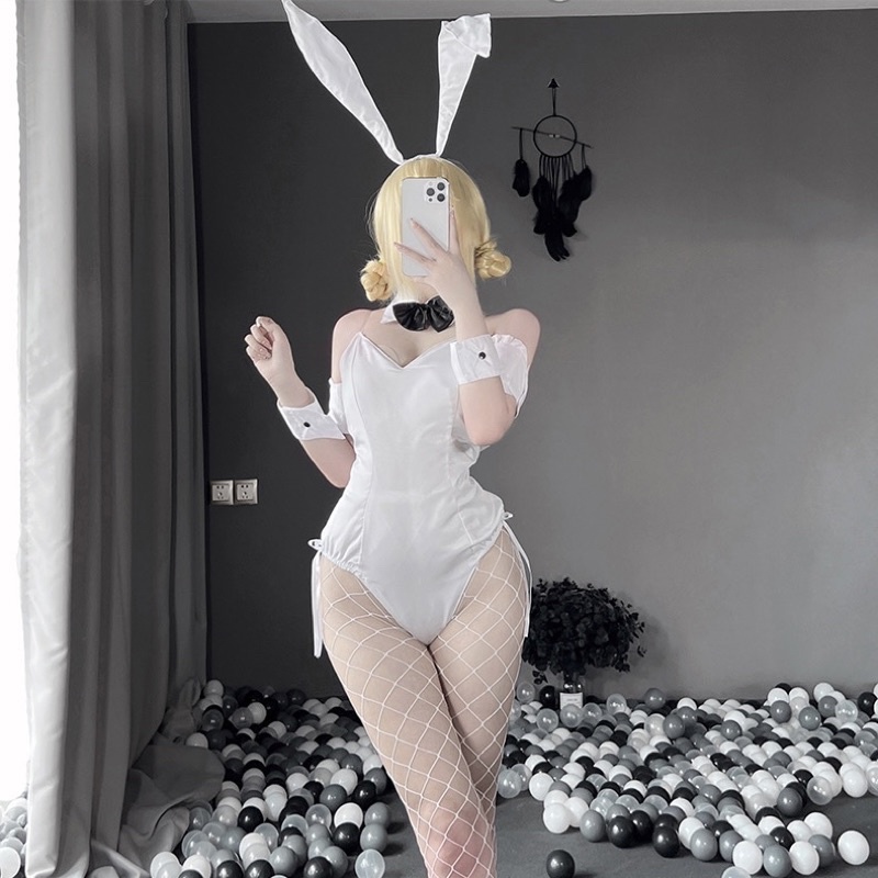 LL2474 - White Rabbit - Bodysuit Thỏ Trắng Siêu Dễ Thương Đu Trend Tiktok