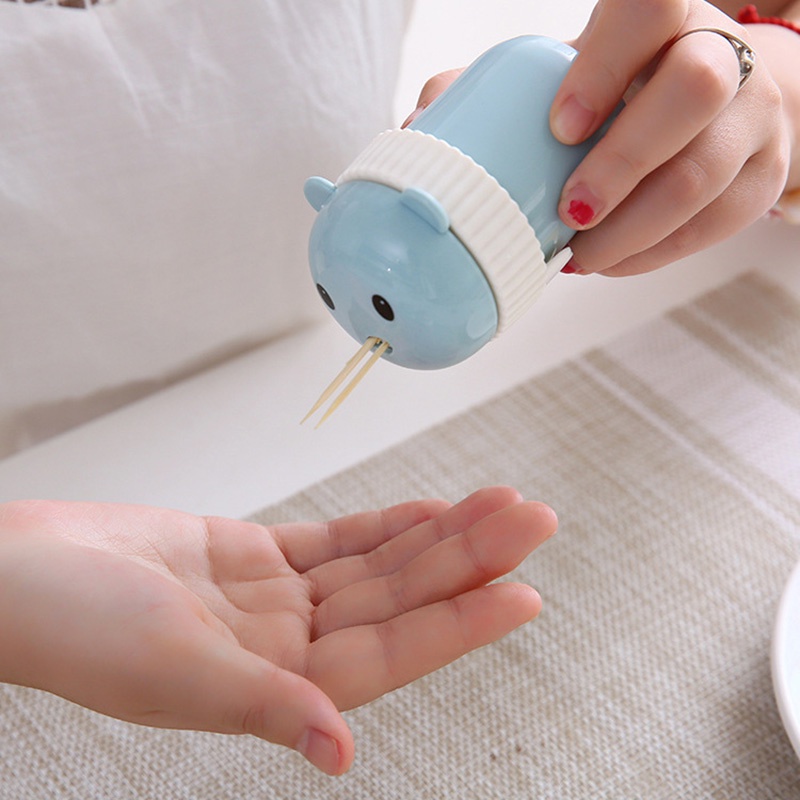 Hộp đựng tăm xỉa răng thiết kế gấu đơn giản dễ thương