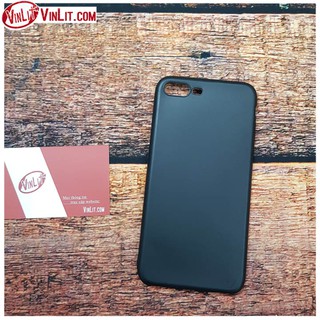 Ốp lưng Iphone 7 Plus, Iphone 8 Plus  dẻo đen bóng đơn giản hàng tốt I7P190824A1