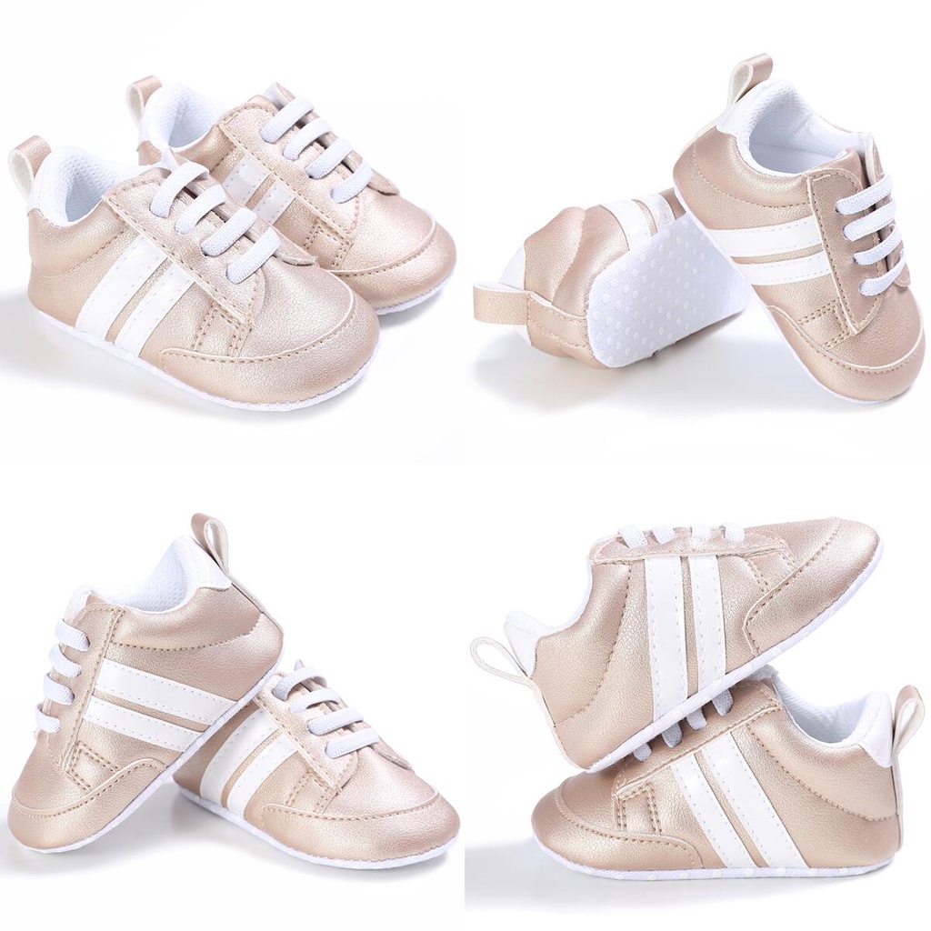 Giày Thể Thao Da Đế Mềm Chống Trượt Thời Trang Cho Bé Sơ Sinh