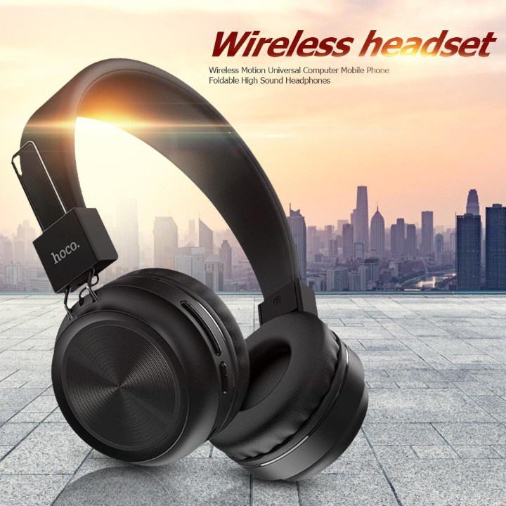 ⚡Mới⚡Tai nghe chụp tai bluetooth Hoco W25 pin trâu 300mAh cho 12 giờ, gọi nghe nhạc, thời gian chờ 200 Chính hãng HOCO