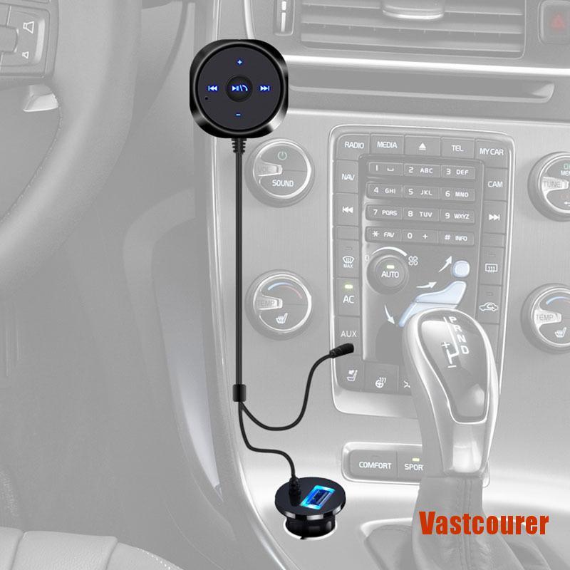 VAcour Handsfree Magnetic Base Bluetooth Car Kit MP3 Audio Receiver Adapter Usb Ch