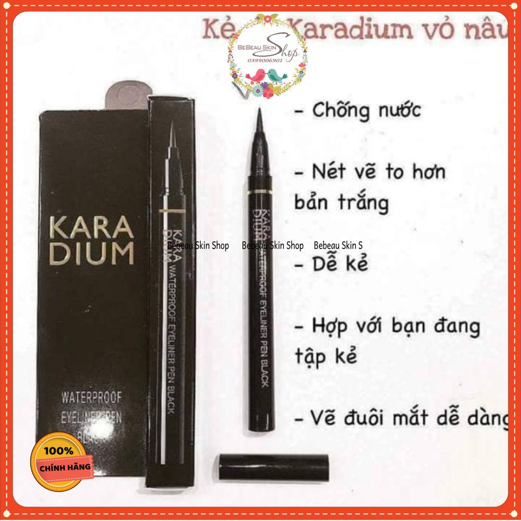 Bút Dạ Kẻ Mắt Karadium WATERPROOF BRUSH LINER BLACK