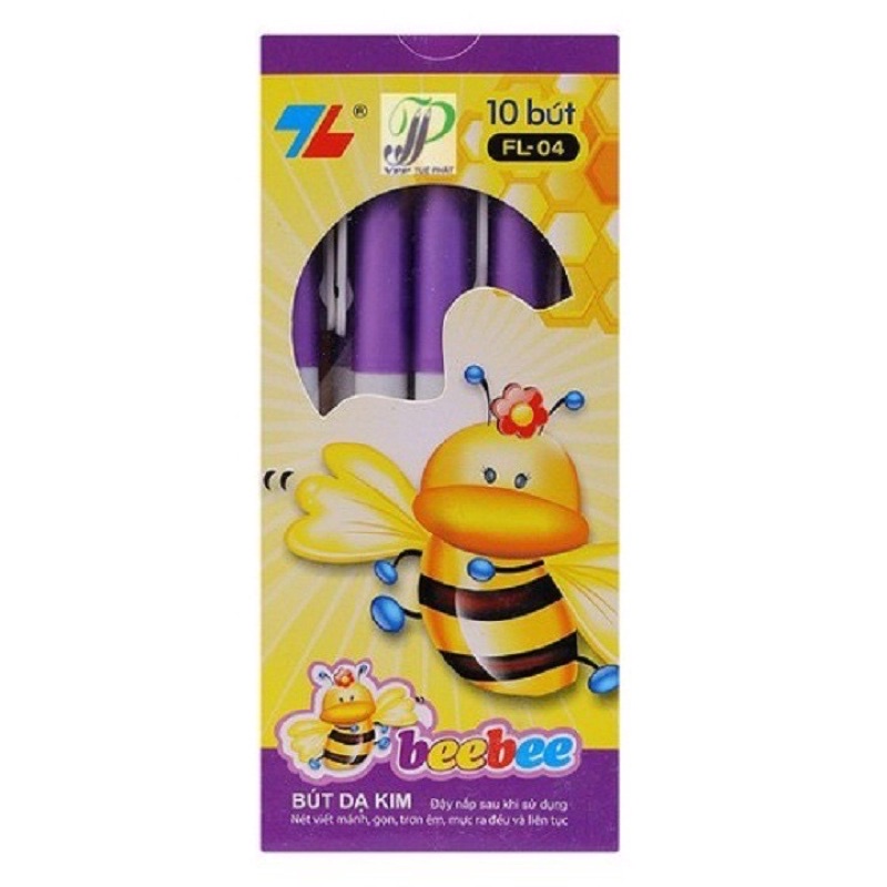 Bút dạ kim Bebe mực tím, mực xanh