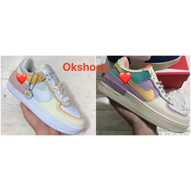 [full box] Giày thể thao nữ 7 màu + hoa cúc