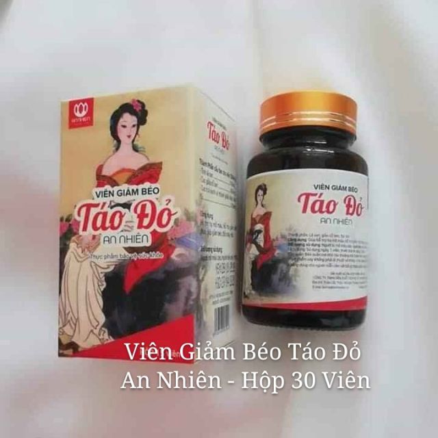 VIÊN GIẢM BÉO TÁO ĐỎ AN NHIÊN --HỘP 30 VIÊN