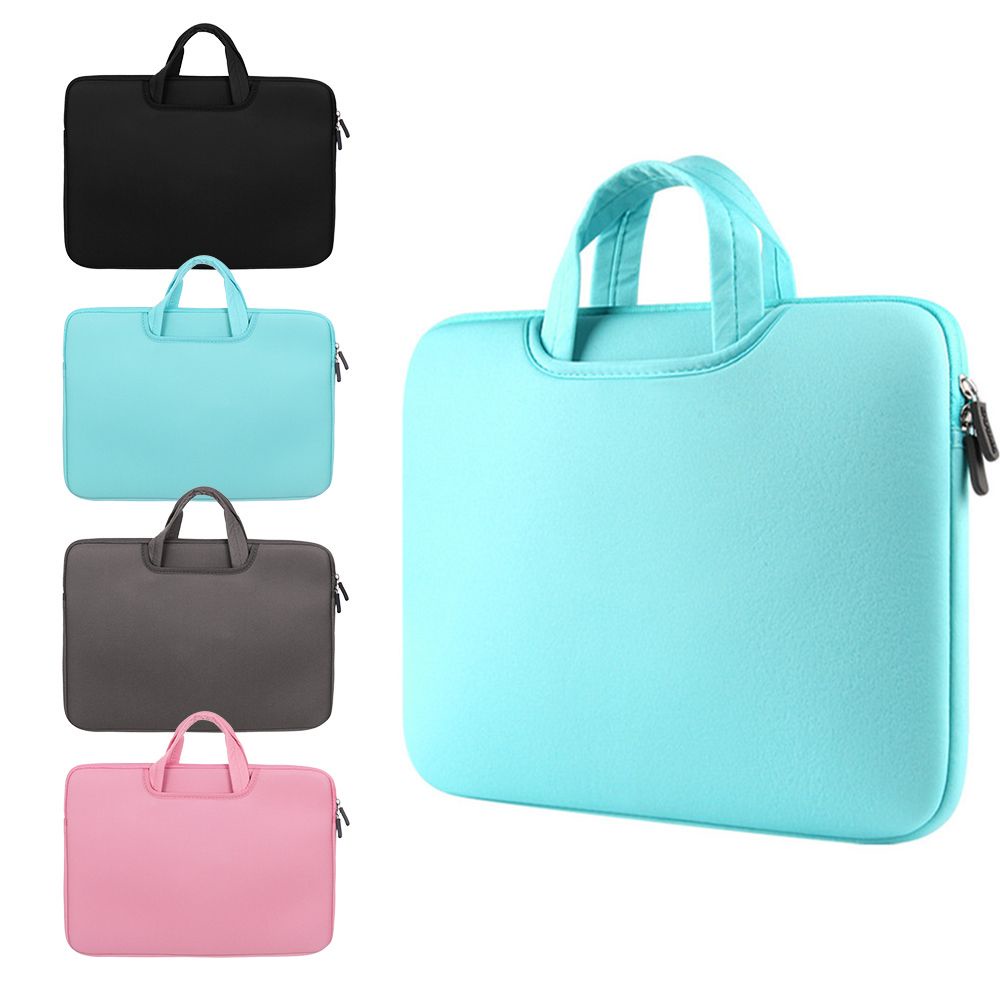 SHOUHOU Laptop Bag Computer Handbags Dual Zipper Shockproof Notebook Cover For Laptop MacBook Air Pro Retina 11 13 14 15 15.6 inch