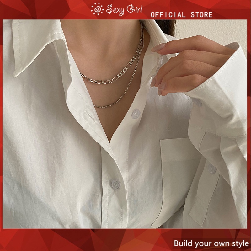 Vòng Cổ Nhiều Lớp Thời Trang Hàn Quốc Quyến Rũ Cho Nữ