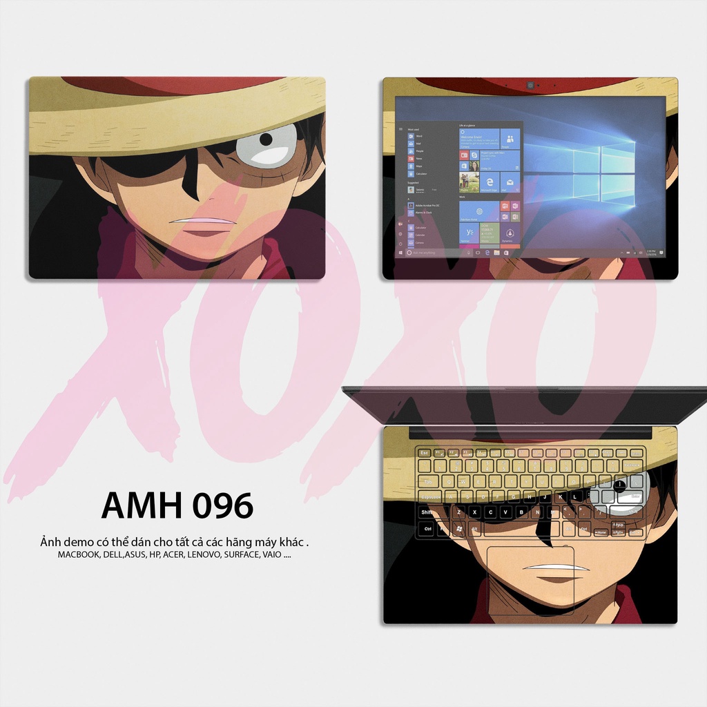 Bộ skin dán laptop mẫu Mẫu LUFFY / Có mẫu decal dán cho tất cả các hãng máy tính