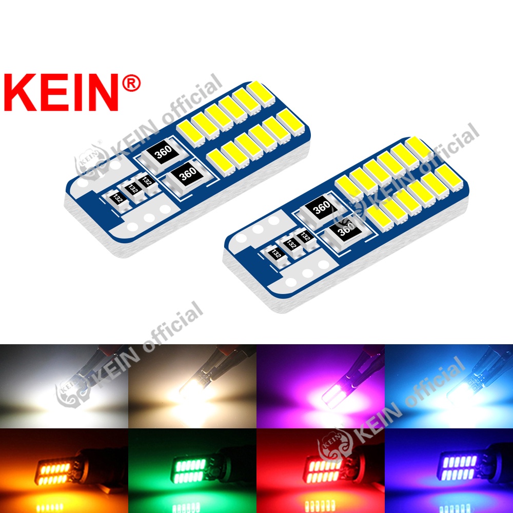 Bóng Đèn Led 24SMD T10 W5W 194 168 501 Gắn Biển Số Xe Hơi Chuyên Dụng