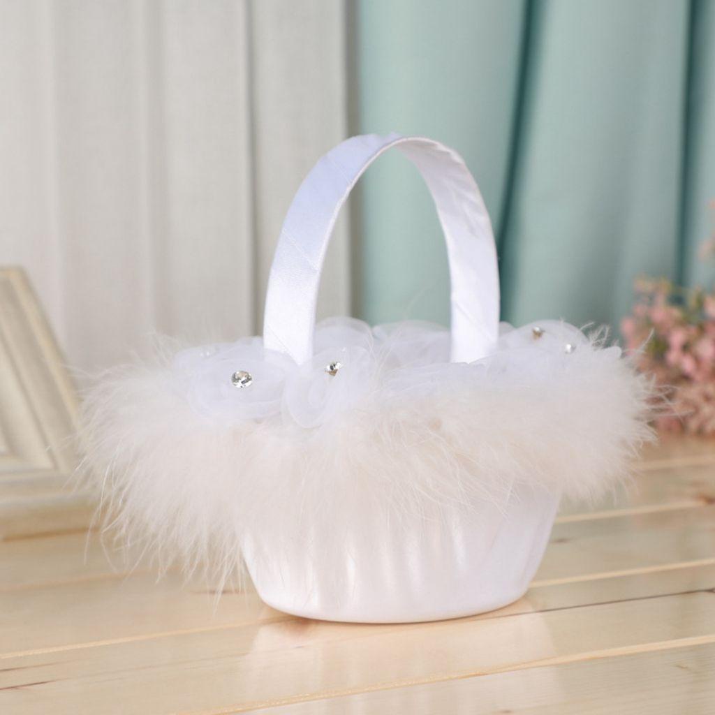 1 Giỏ Hoa Ren Trang Trí Tiệc Cưới Lãng Mạn
