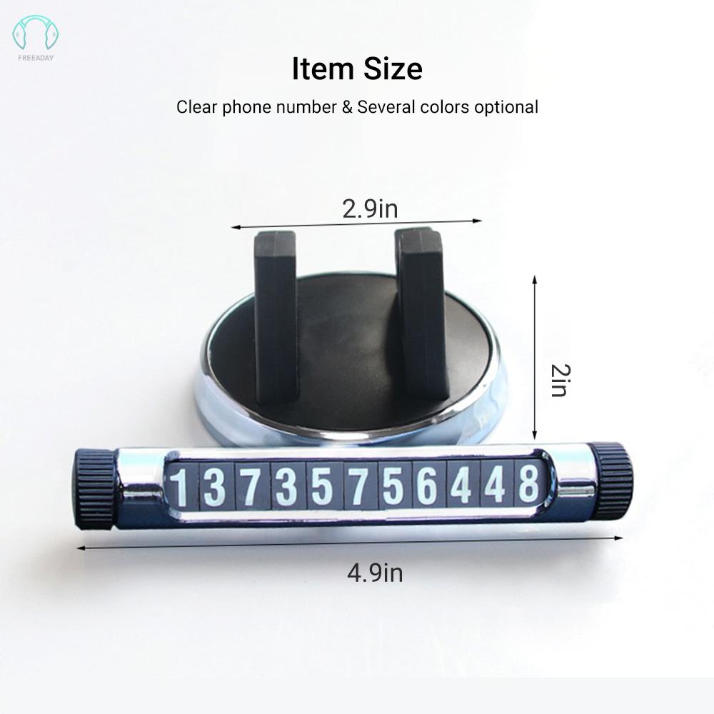 Luminous Temporary Stop Sign Universal Mobile Phone Car Number Holder 360° Rotation Moving Car Parking Number Plate Card