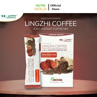 Cà phê sức khỏe lingzhi coffee 4 trong 1 bao gồm nấm linh chi bào tử phá vách vitamin a vitamin e bột cà phê hòa tan
