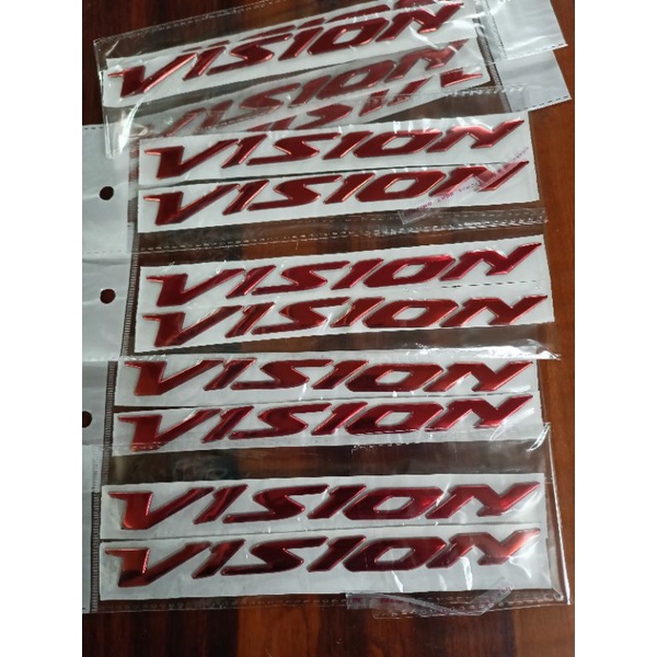 Bộ chữ nổi Vision màu crôm đỏ
