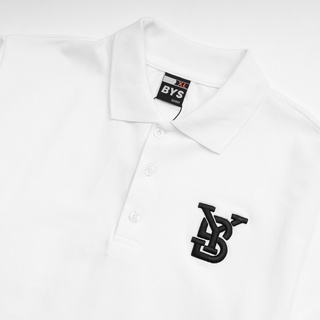 Áo Thun PoLo Nam Nữ BYS Basic Màu Trắng