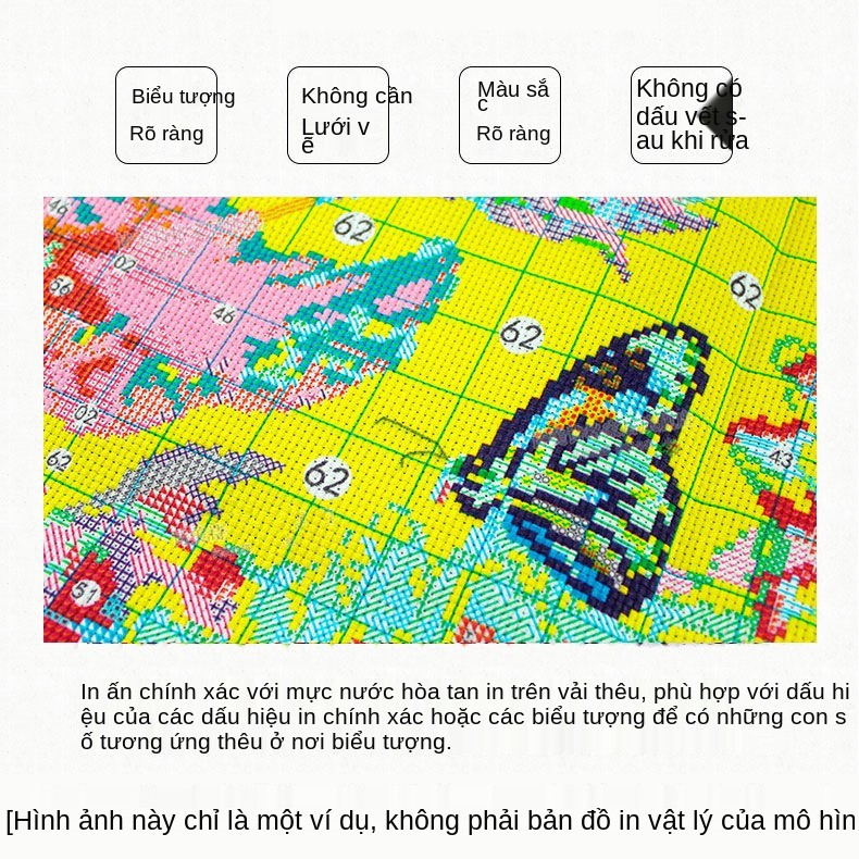 Tranh thêu tay chữ thập, triển lãm lớn, phòng khách mới 2021, Vạn lý trường thành, phong cảnh hoa văn khổ lớn