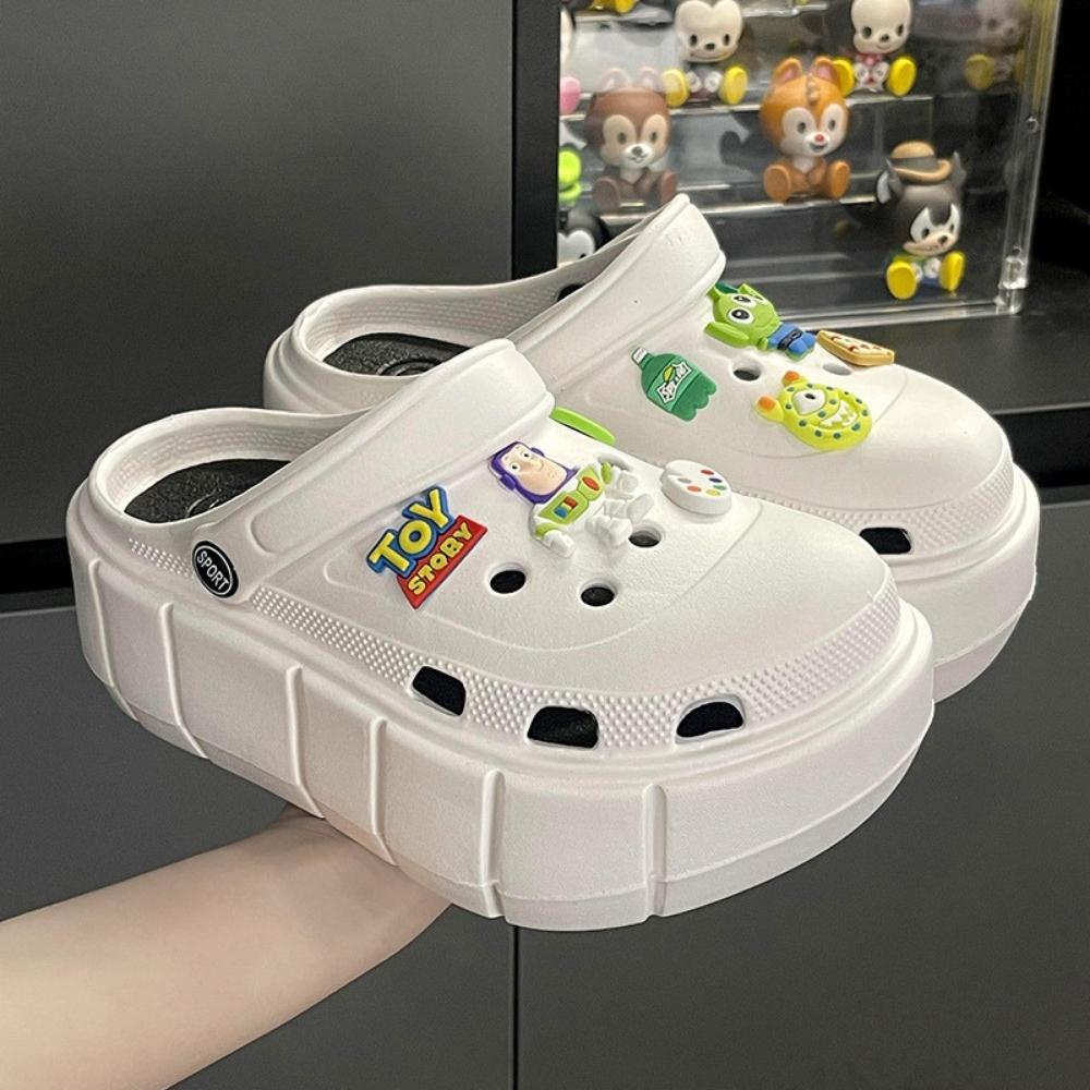 Dép sục nữ EVA siêu nhẹ cao cấp tăng chiều cao 6cm có sticker dễ thương cực kì nổi bật
