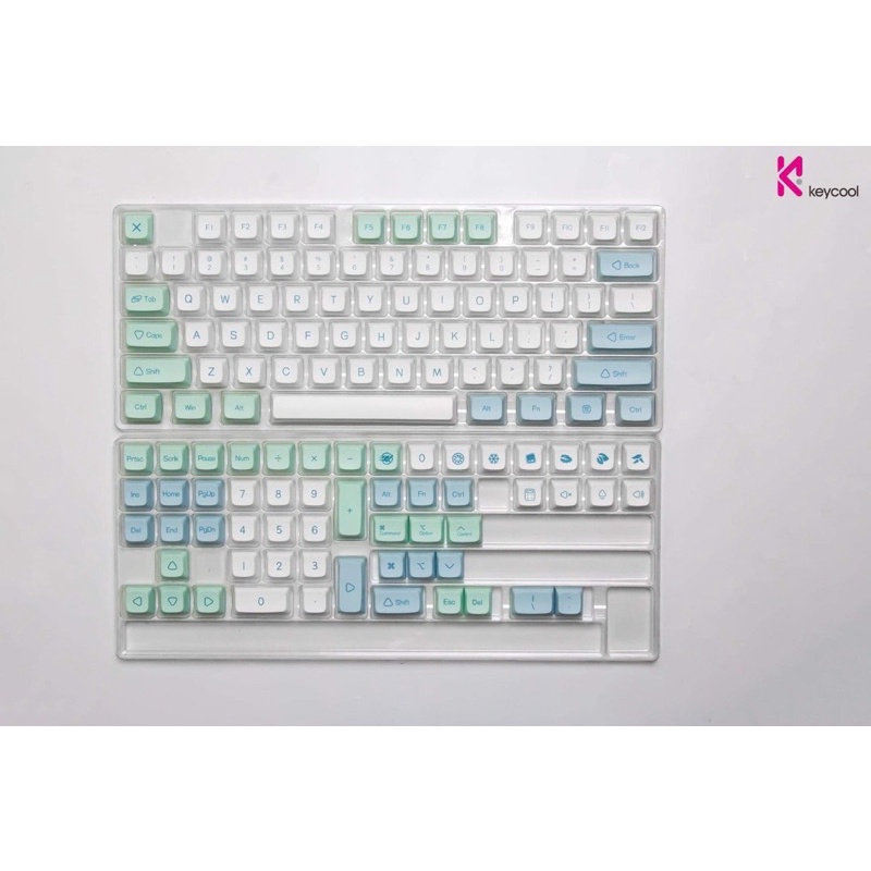 Keycap Cream / Mint PBT Dye - Sub Profile XDA 146key / 130key