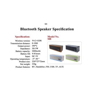 Loa Kisonli M8 ( BT/TF/FM /USB )