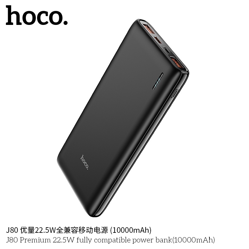 Pin sạc dự phòng PD20W - Hoco J80 đèn báo vạch pin, tích điện dung lượng 10000mAh - Chính hãng