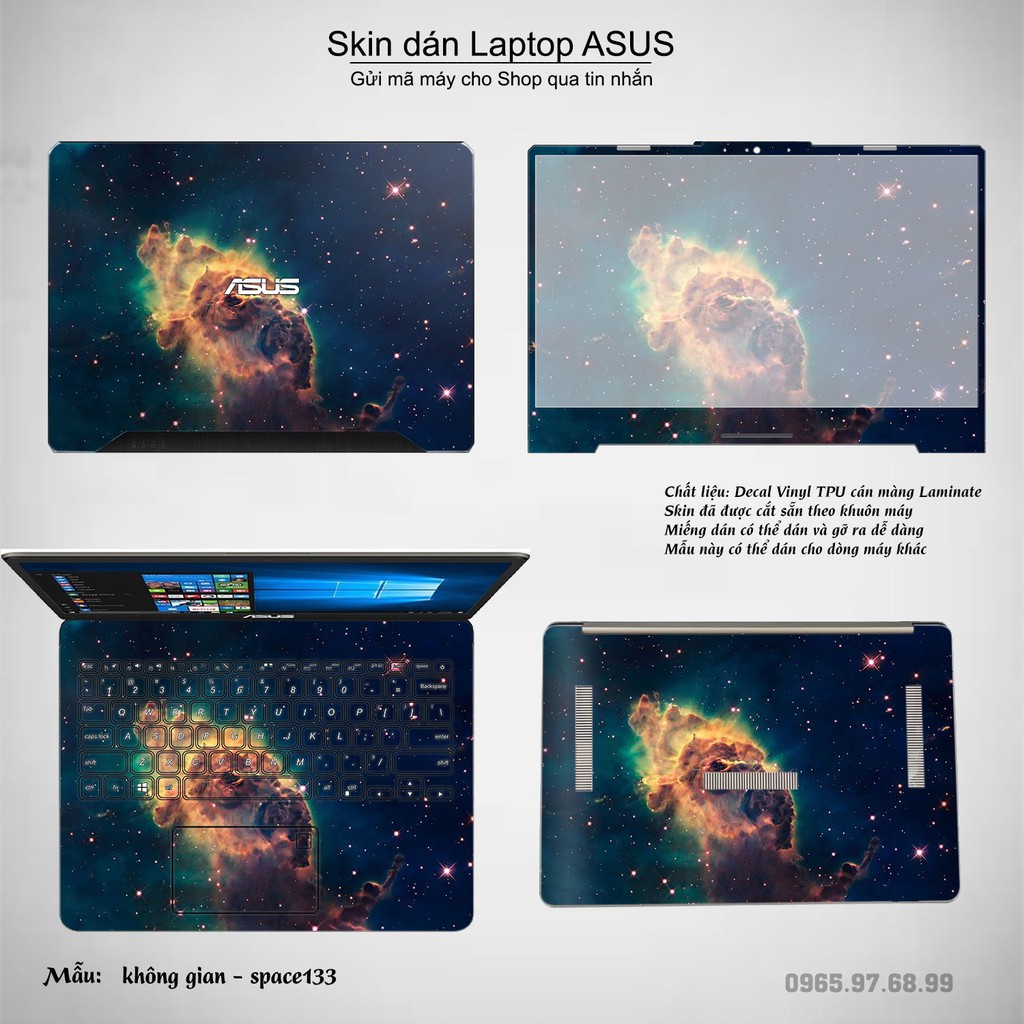 Skin dán Laptop Asus in hình không gian _nhiều mẫu 23 (inbox mã máy cho Shop)