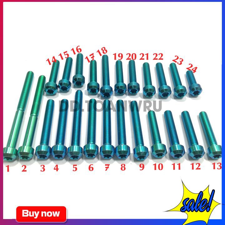 Full Bộ Ốc Gắn Lốc Máy cho xe Raider Xăng cơ - Siêu chất Siêu rẻ