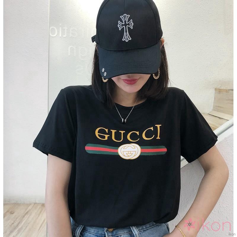 Áo thun nữ ngắn tay in chữ phong cách Hàn Quốc