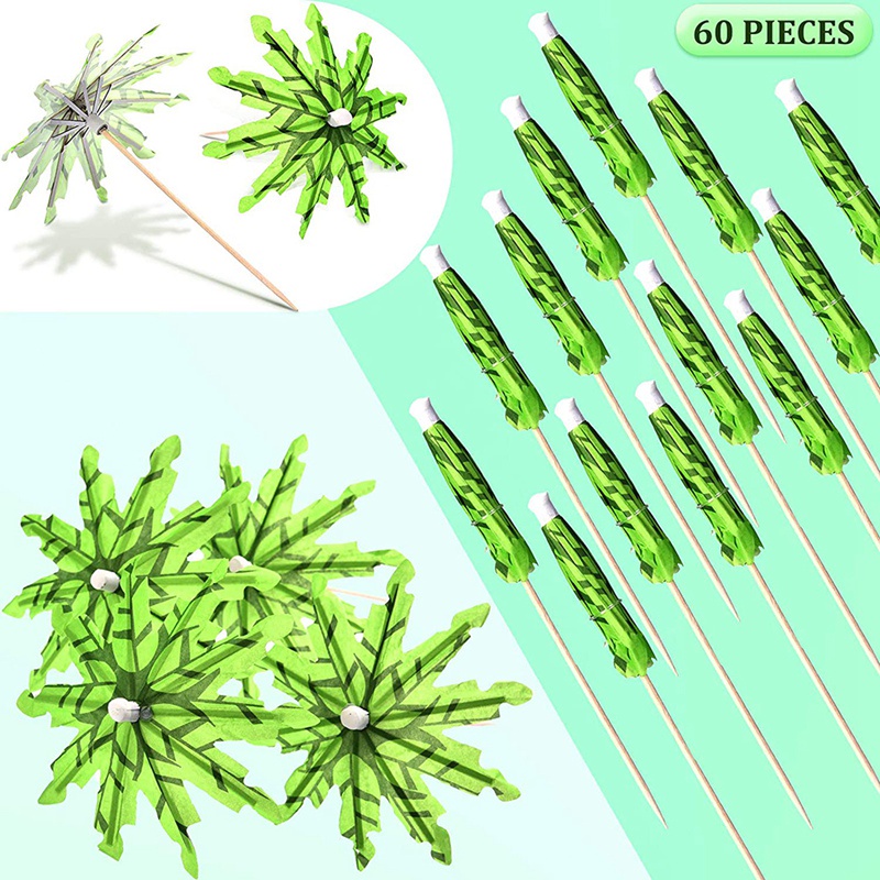 Set 60 cây dừa trang trí đồ uống