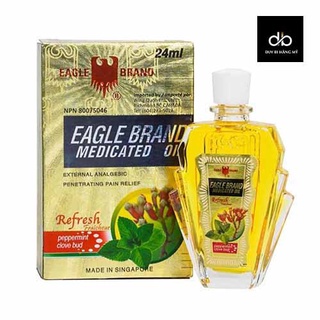 Dầu gió con ó vàng singapore 24ml hương bạc hà đinh hương