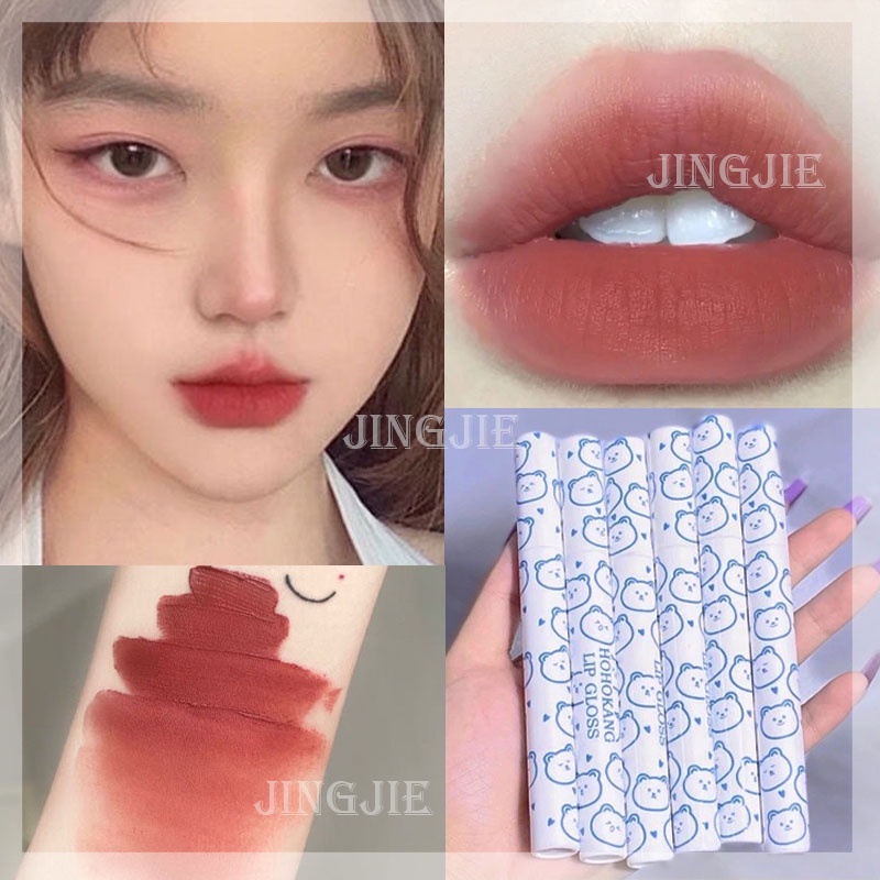 Son Môi Hohokang Màu Nhung Lì Họa Tiết Gấu Dễ Thương