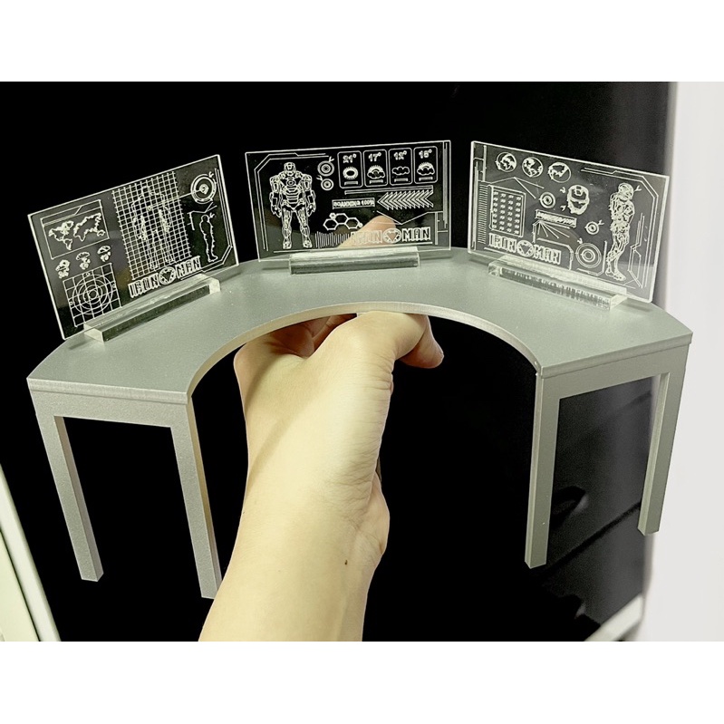 Mô hình bàn tv iron man 1/12, 1/6