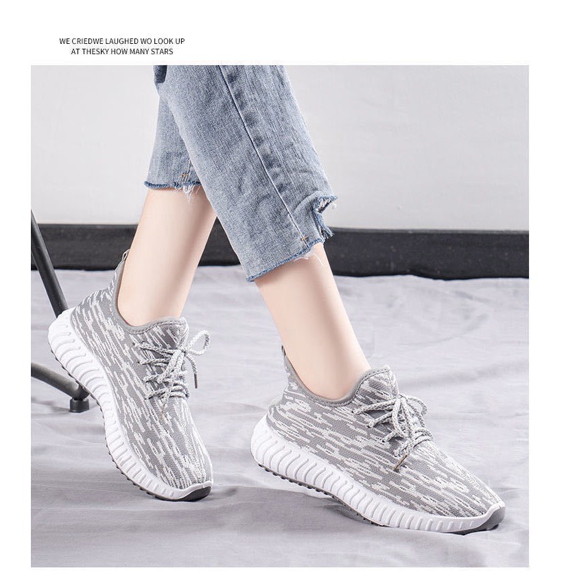 (Có 2 Màu) Giày sneaker nữ thể thao xám đế trắng thoáng khí | BigBuy360 - bigbuy360.vn