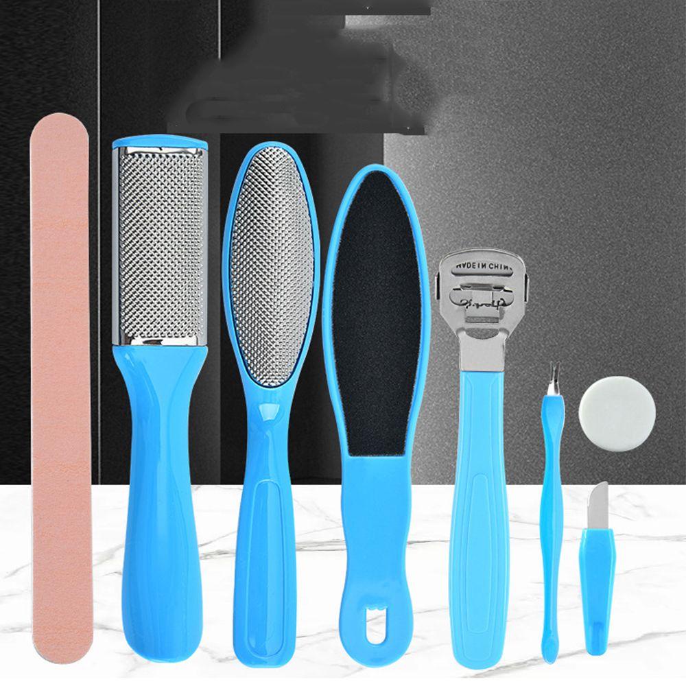 Bộ 8 / 10 Dụng Cụ Chăm Sóc Móng Chân Tẩy Tế Bào Chết Bằng Thép Không Gỉ Cứng