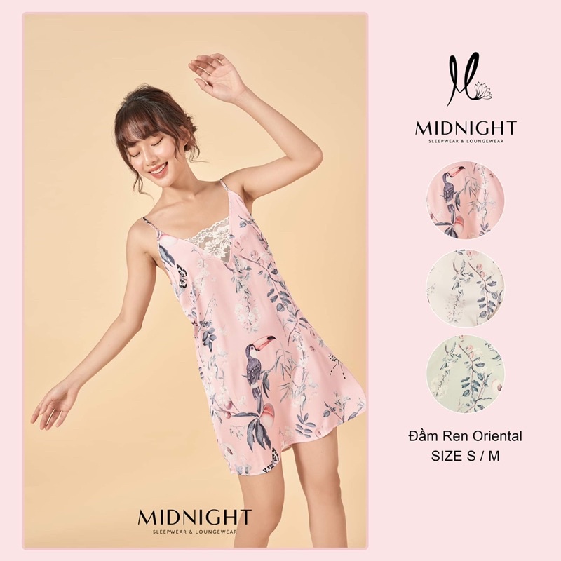Đồ ngủ mặc nhà Váy ngủ ren in hoa Oriental - Midnight Sleepwear