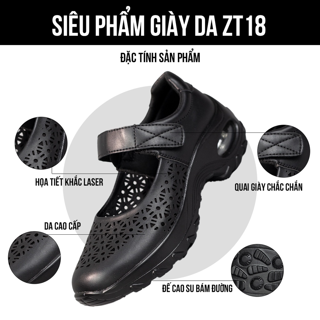 Giày sandal nữ cao gót 5cm TIMAN ZT18 tôn dáng thời trang bảo hành 1 năm