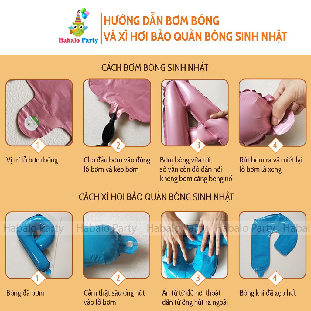 Bóng Chữ Cái Ghép Tên Trang Trí Sinh Nhật Theo Yêu Cầu