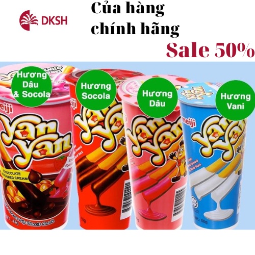 Lốc 10 Ly Bánh Yan Yan Meiji Chấm Kem Sale sale