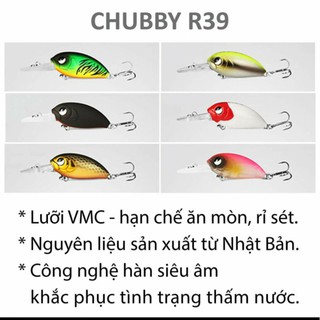 MỒI CHUBBY R39 SIÊU RẺ Không hộp nên giá tốt - MỒI CÂU LURE UL CHUYÊN CÁ TRÁP,CHẼM,LÓC - CÁ SUỐI