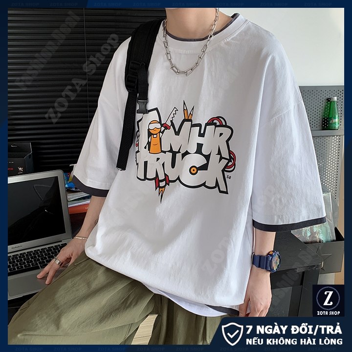 Áo thun nam tay lỡ form rộng ,  áo thun unisex ZOTA in TRUCK NTL12.3 | BigBuy360 - bigbuy360.vn