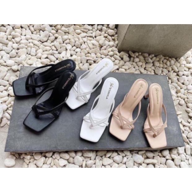 Sandal nữFreeShipSandal cao gót kẹp ngón không quai mới(video + ảnh thật)