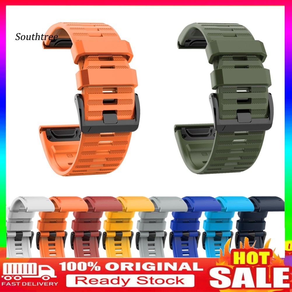 Dây Đeo Silicon 26mm Cho Đồng Hồ Garmin Fenix 6x 5x 3 Hr D2 Bravo