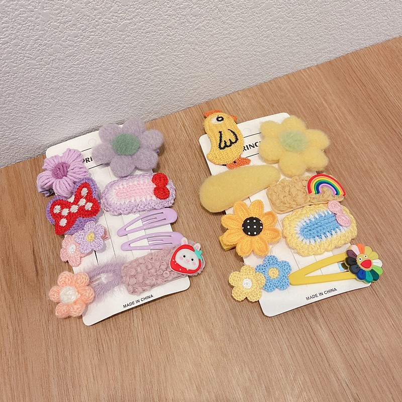 Bộ Kẹp Tóc Kiểu Dáng Hoạt Hình Dễ Thương Cho Bé Gái