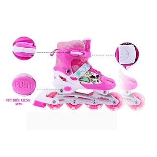 Giày patin trẻ em, người lớn bánh có đèn flash sports, tặng kèm bảo hộ tay và đầu gối . KD1