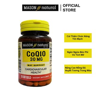 Coq10 30mg Mason Hộp 30 Viên - Tăng Cường Sức Khoẻ Tim Mạch