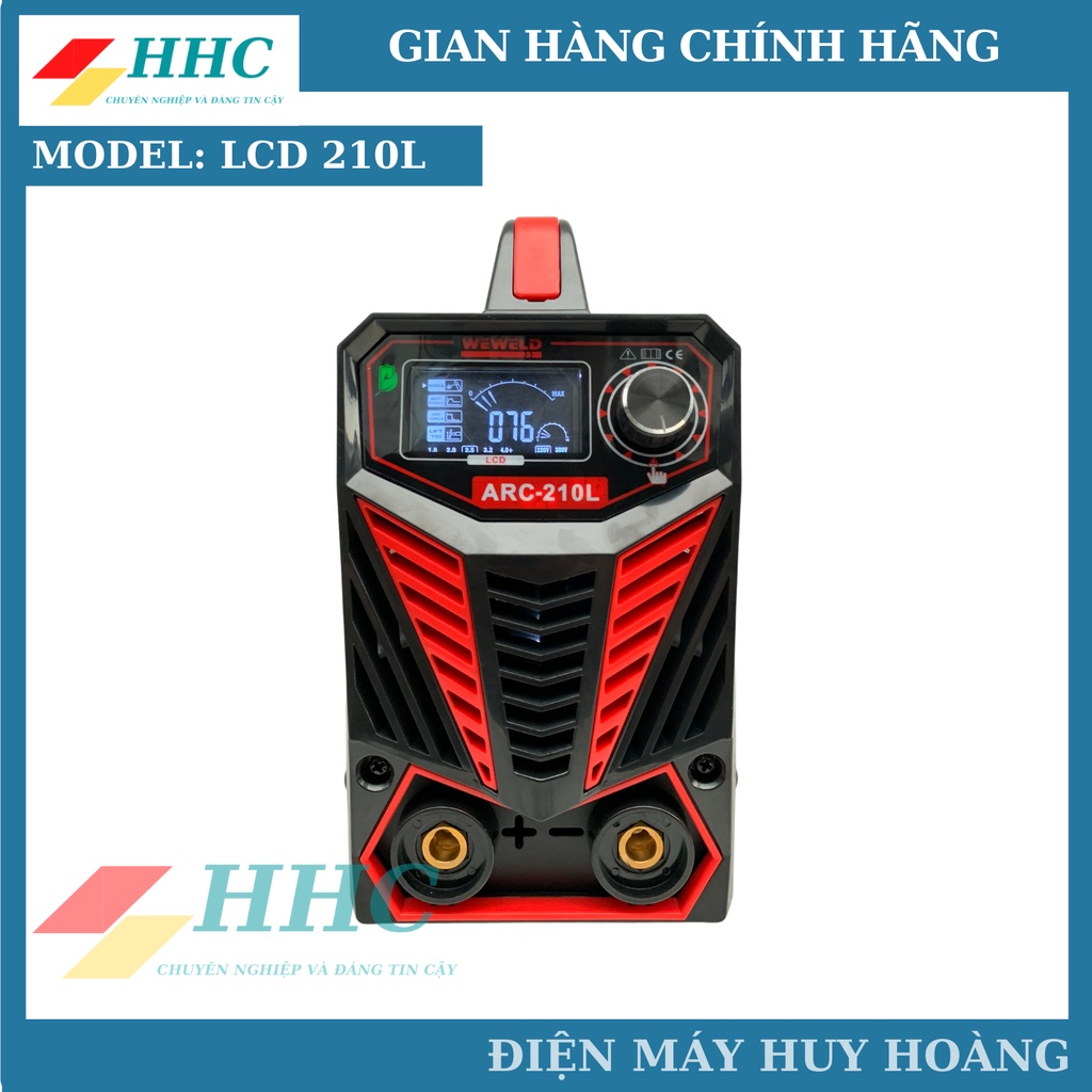 Máy hàn chính hãng Weweld ARC 210L Màn hình LCD - Máy hàn Tig que chuyên nghiệp cho thợ