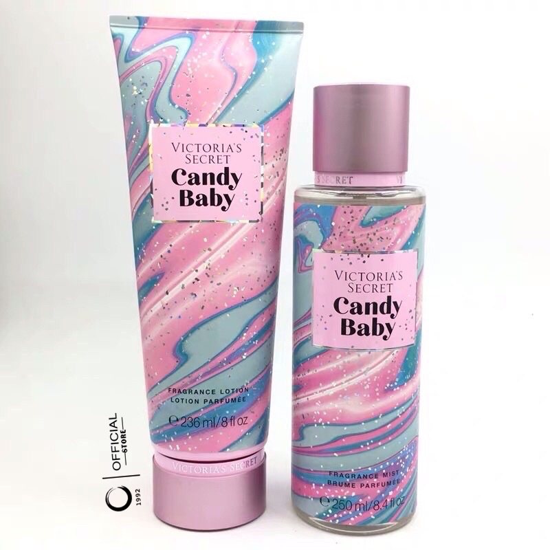 Dưỡng Body 🌸𝑭𝒓𝒆𝒆𝒔𝒉𝒊𝒑🌹 Dưỡng Thể Nước Hoa Victoria's Secret Lotion 236ml 🍨 CANDY BABY 🍭 Body Mist - Xịt Thơm Body