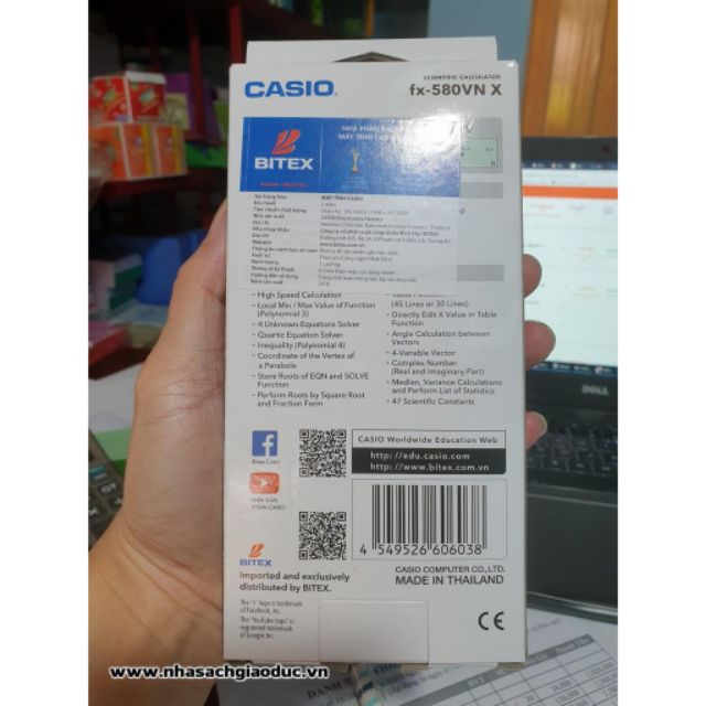 [Chính hãng Bitex] Máy Tính CASIO FX 580VNX mới nhất 2019 - Bảo hành 5 năm